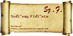 Szávay Flávia névjegykártya